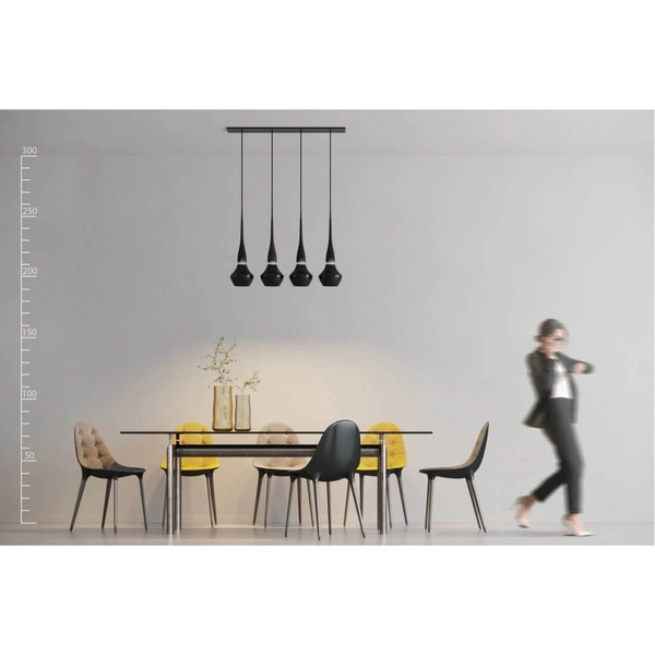 Metalowa lampa wisząca Tasos AZ0885 wielopunktowa czarna