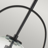 Zwisowa lampa QN-SOMERSET-P-C-BK szklana kula czarna