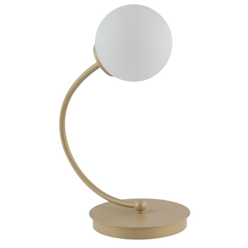 Lampka nocna łuk VELVET 50303 Sigma kula na stolik do sypialni złota