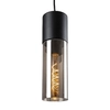Wisząca lampa loft RONNO 72051 tubka szklana przydymiona czarna