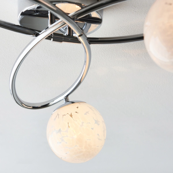 Sufitowa lampa hampton Maye L&-197230 Light& szklane kule chrom