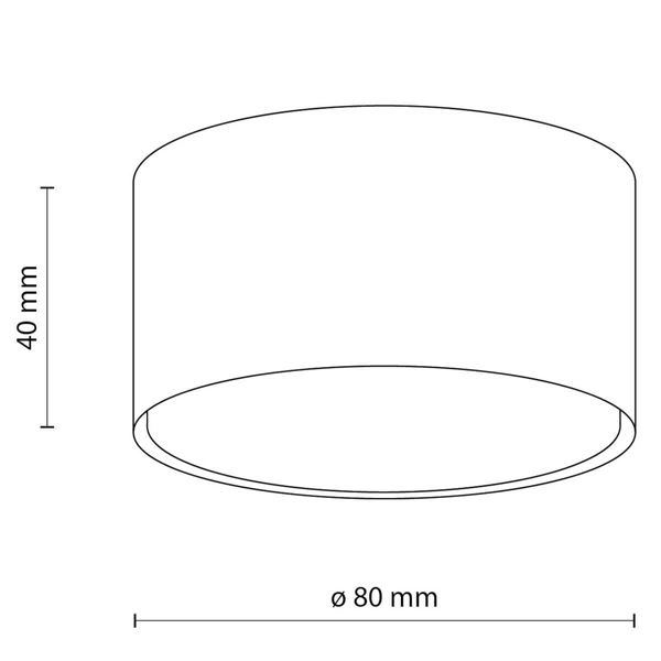 Sufitowa lampa okrągła Top 6241 loftowa round metalowa czarna