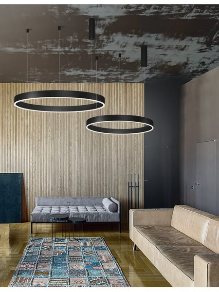 Wisząca lampa pokojowa Jaca minimalistyczna LED 40W 3000K czarna