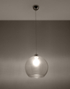 LAMPA wisząca SL.0248 szklana OPRAWA zwis kula przezroczysta