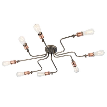 Wielopunktowa lampa sufitowa Hal 81610 retro miedziany cyna