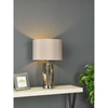 Nocna lampa szklana Mubina MUB4308 polerowany czarny chrom przydymiony
