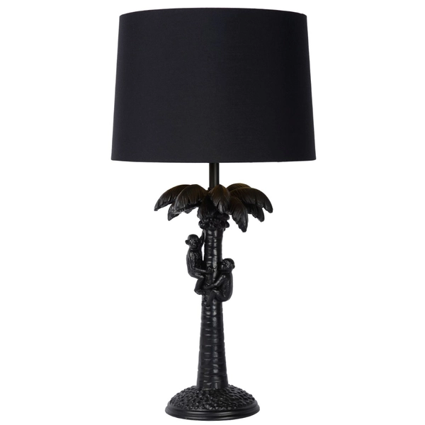 Orientalna LAMPKA stojąca EXTRAVAGANZA COCONUT 10505/81/30 Lucide dekoracyjna LAMPA biurkowa abażurowa małpki czarne