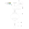 Sufitowa lampa Dolores 4202200-5512 owalna szklana dekoracyjna bursztynowa