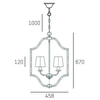 Abażurowa LAMPA wisząca NEW YORK P04380BK Cosmolight metalowy zwis nowoczesny na łańcuchu czarny