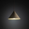 Modernistyczna wisząca lampa CONO S 10619 stożek metalowy beżowy