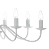 Wisząca lampa świecznikowa Irwin IRW0802 do jadalni biała