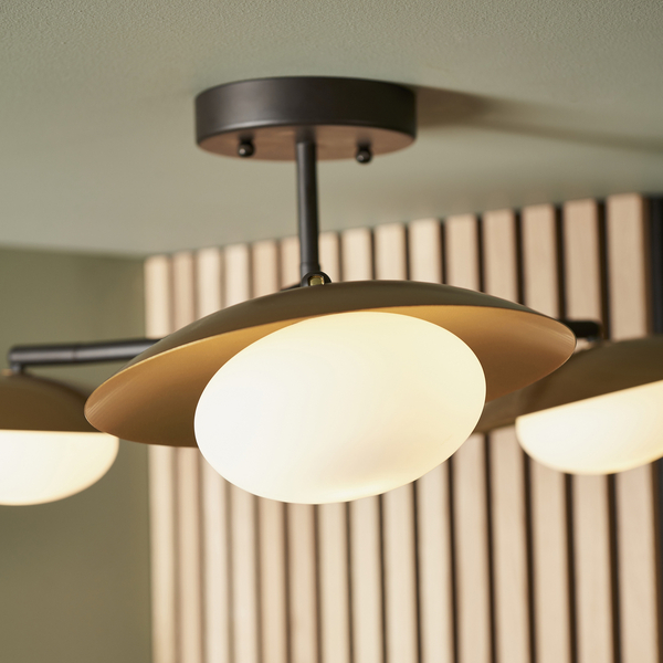 Sufitowa lampa kuchenna L&-192034 Light& szklane kule złota brązowa