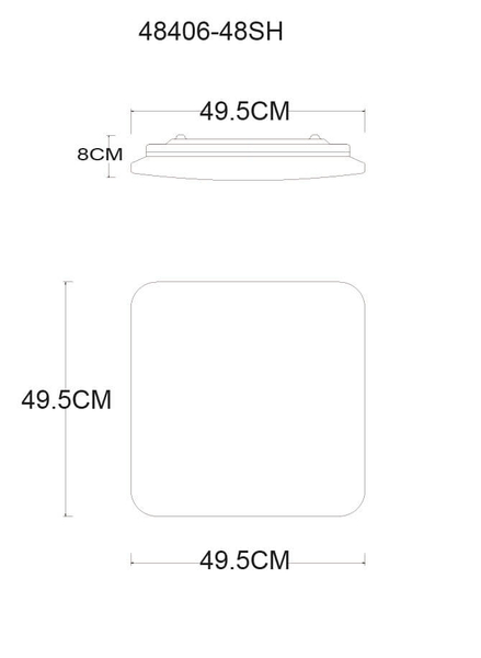 Plafon Lassy 48406-48SH efekt iskierek LED 48W 3000-6400K biały chrom