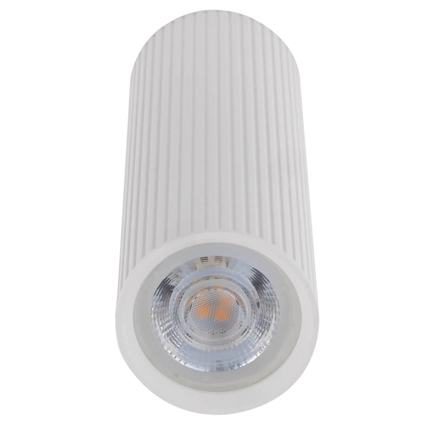 Sufitowa lampa do biura Tune 10025 rurka punktowa metalowa biała