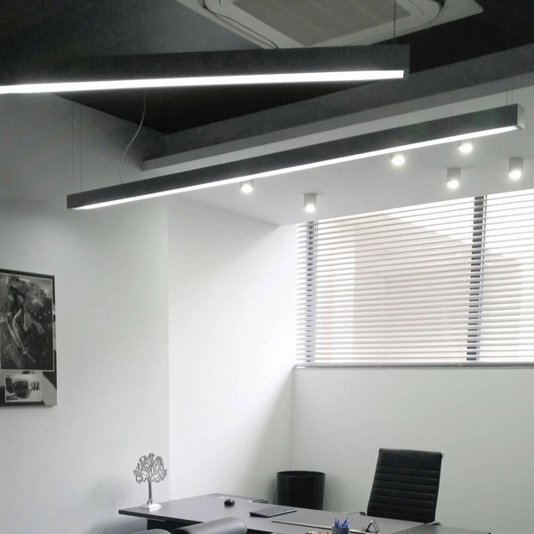 Liniowa wisząca lampa Lupinus 5115004103-1 Elkim LED 20W 3000K czarna