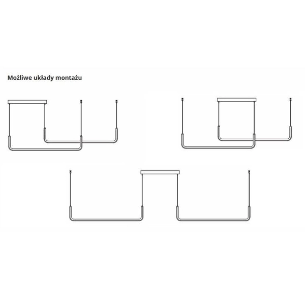 Lampa wisząca podwójna Malawi LP-1015/2P basic Light Prestige LED 20W 3000-6000K czarna