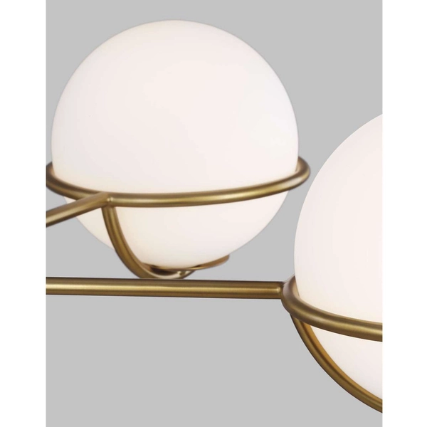 Żyrandol LAMPA wisząca Apollo FE-APOLLO5-BB Elstead FEISS metalowa OPRAWA szklane kule ZWIS condi mosiądz biały