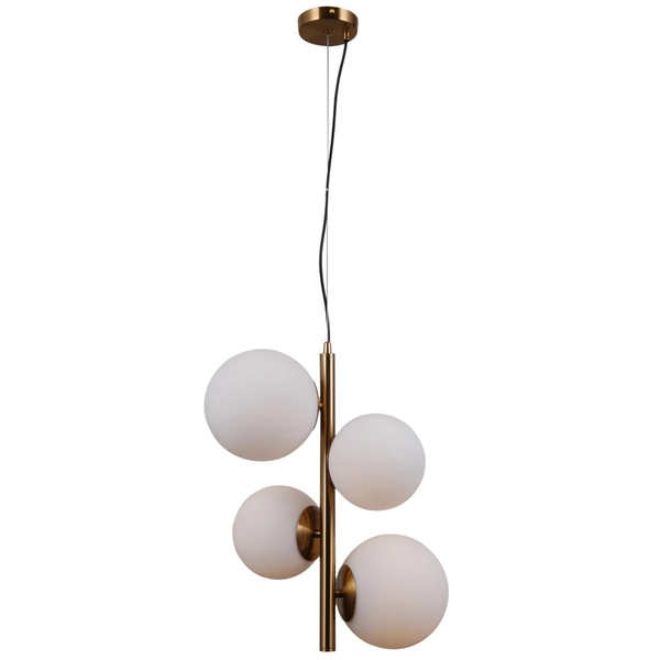 LAMPA wisząca RIGA PND-44213-4-HBR Italux loftowa OPRAWA modernistyczny ZWIS kule balls mosiądz