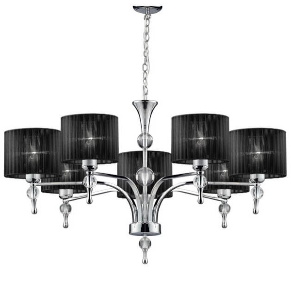 Wisząca lampa pałacowa Impress nad stolik czarna chrom