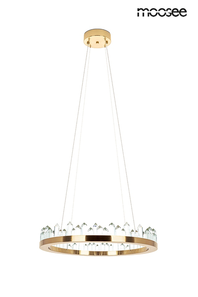 Lampa wisząca Nenufar MSE010100125 glamour kryształowa złota