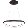 LAMPA wisząca MORFI 5355-848ROP-BC-3 Italux metalowa OPRAWA okrągły ZWIS pierścień LED 48W 3000K ring biały kawowy