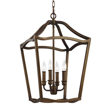 Wisząca lampa nad stół Yarmouth FE-YARMOUTH-4P metalowa mosiądz