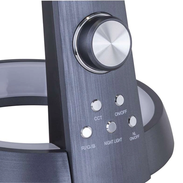 Stojąca LAMPKA biurkowa MITTI 58376B Globo elastyczna LAMPA regulowana LED 8W 3000K - 6300K z portem USB czarna