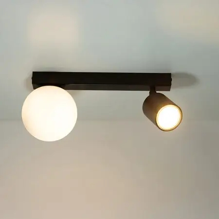 Nasufitowa lampa kula Tavira 41314 regulowana tuba biała czarna
