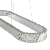 Owalna lampa wisząca LUXORA 11707 LED 40W 3000K kryształowa nikiel