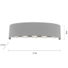 Ogrodowy kinkiet srebrny Carlo LED 8W 3000K elewacyjny outdoor