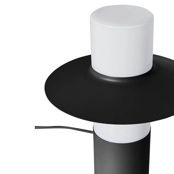 Lampka nocna z wtyczką Caponio CPS122P1 szklana biała czarna