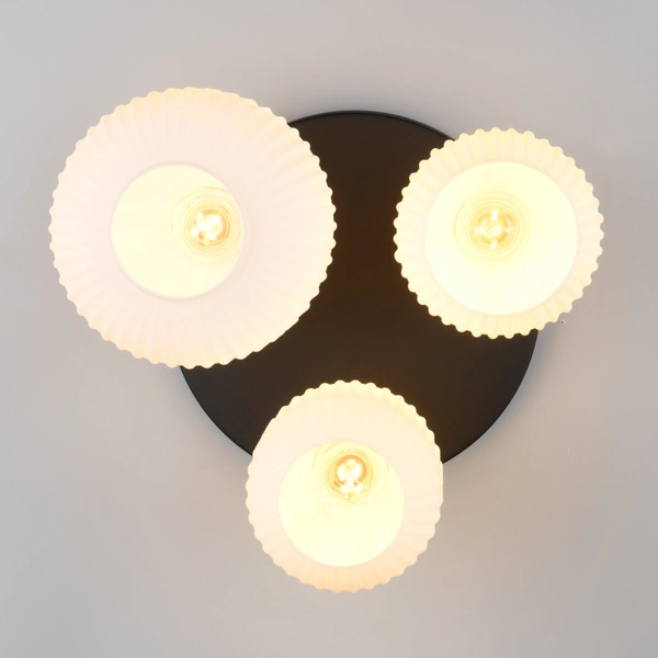 Plafon nasufitowy DIVA 619800308 Trio kule do holu czarny biały złoty