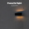 Elewacyjna LAMPA ścienna GEMINI 5189112012 Lutec prostokątna OPRAWA kinkiet LED 20W 3000K metalowy IP54 czarny