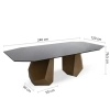 Szklana konsola CELESTE MM001501100383 czarna złota metal 120cm