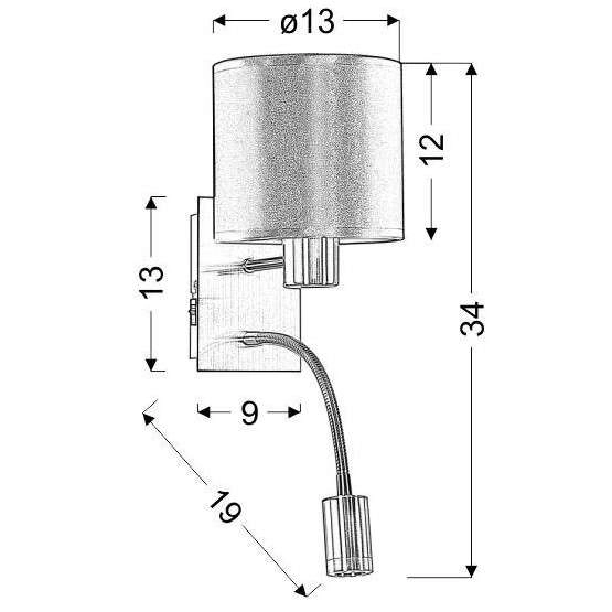 Kinkiet lampa ścienna SYLWANA 21-28648 LED 3W 3000K peszel chrom biała