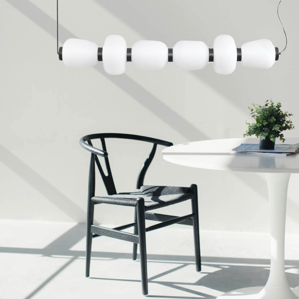 Lampa wisząca BRILLA ST-CP241210-6L BLACK WHITE LED 69W 3000K czarny biały