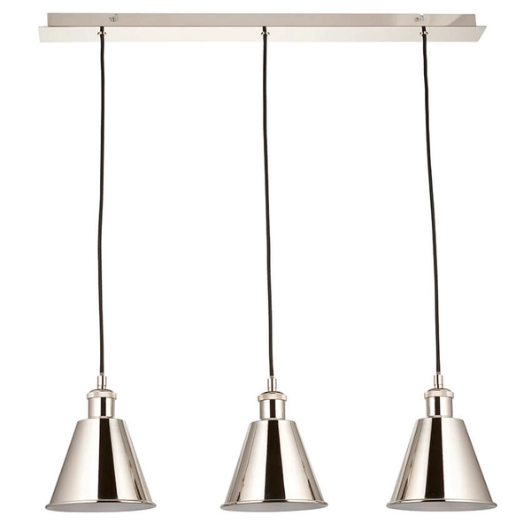 Stożkowa lampa wisząca nad wyspę Hal 97839 retro srebrny