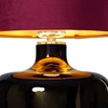 Stojąca LAMPA biurkowa LORA 41058111 Kaspa stołowa LAMPA abażurowa szklana klasyczna czarna bordowa