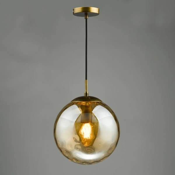Okrągła wisząca lampa Ripple SP70-RIP8820 kula szampańska brąz