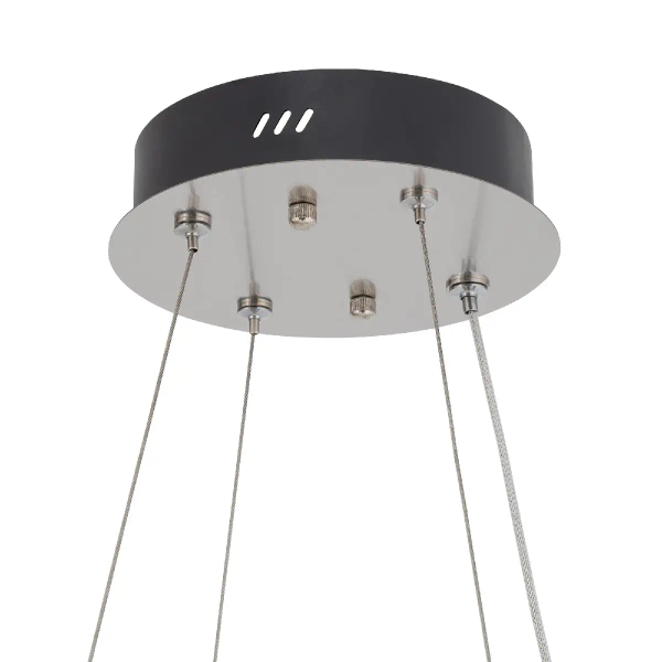 Kryształowa lampa wisząca LUXORA 11705 LED 30W 3000K glamour nikiel