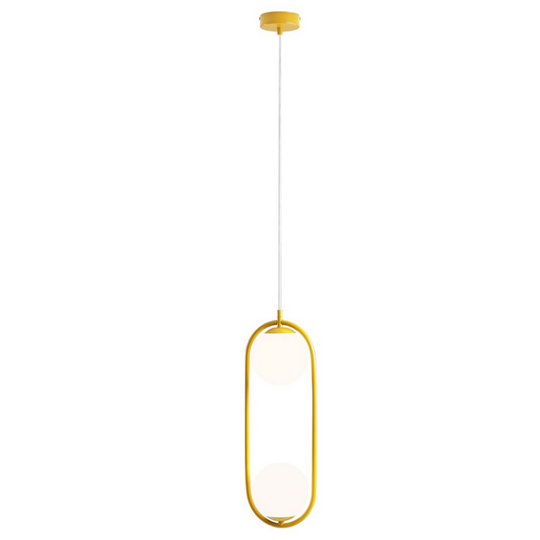 Szklana lampa wisząca Riva 1086H14 zwis loftowa żółta