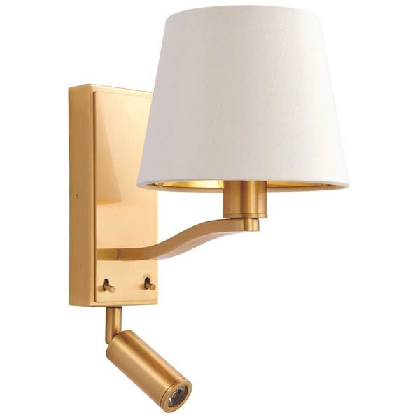 Kinkiet do sypialni Harvey 69092 spot LED 4W 3000K do czytania biały złoty