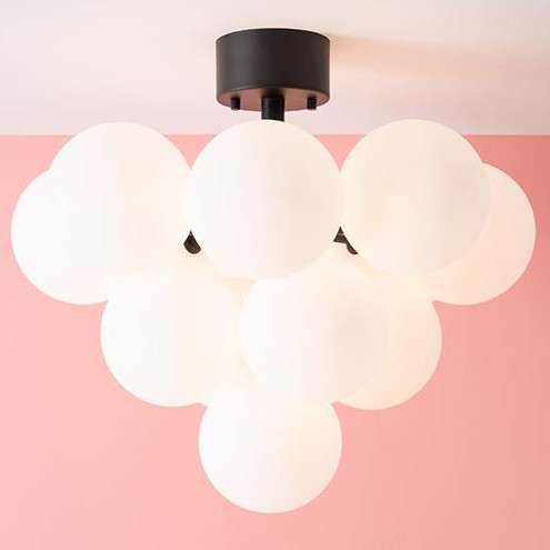 Sufitowa LAMPA modernistyczna MERLOT 107913 Markslojd plafon OPRAWA szklane kule balls czarne białe