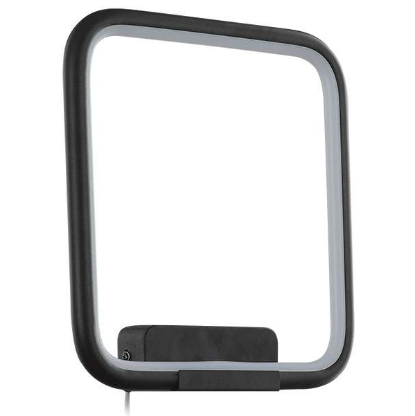 Kinkiet LAMPA ścienna MDECO SLIM/000103/3000/B kwadratowa OPRAWA metalowa LED 20W 3000K ramka czarna