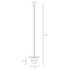 Metalowa lampa salonowa LOOP 1125G17_M Aldex wisząca kula beżowy