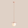 Jadalniana lampa wisząca Loop 1125G11_M Aldex kula koralowa biała