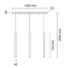 LAMPA wisząca YABU 7574 Shilo metalowa OPRAWA zwis LISTWA sufitowa sople tuby białe