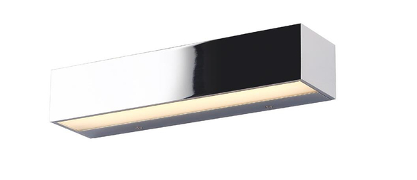 Prostokątna lampa ścienna KROM W0225 LED 8,6W 3000K belka chrom biała