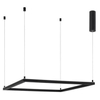 Wisząca LAMPA geometryczna JAEN LE41427 Luces Exclusivas metalowa OPRAWA kwadratowy ZWIS LED 40W 3000K ściemnialny czarny