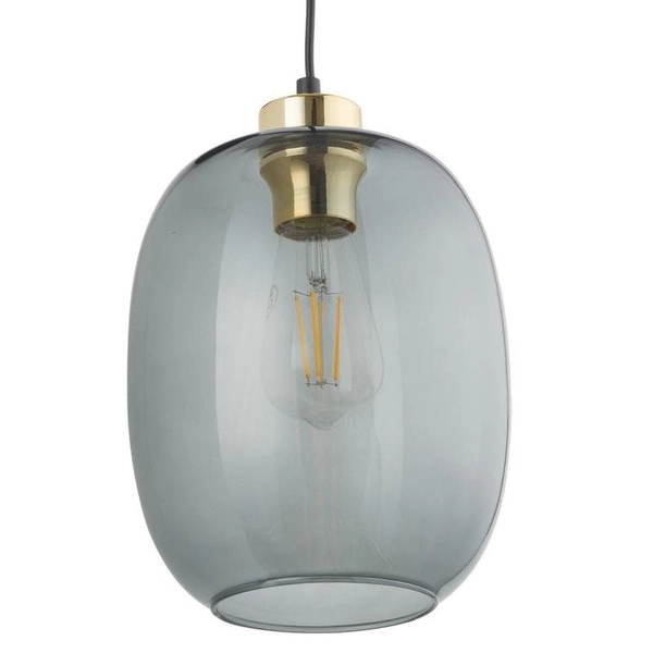 Industrialny owalny kinkiet szklany Delta 6481 TK Lighting przydymiony